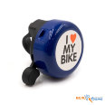 Звонок Green Cycle GBL-251 I love my bike cтальной синий